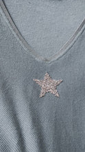 Load and play video in Gallery viewer, Cosy Glitter Star Tops (teal, navy)
