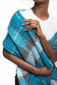 Abby Blanket Scarf Teal/Blue