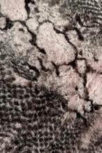 Load image into Gallery viewer, Snakeskin Print Faux Fur Snood Pink
