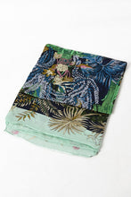 Load image into Gallery viewer, Tropical Print Large Scarf Mint
