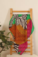 Load image into Gallery viewer, Zebra Print 100% Silk Scarf (2 colours)
