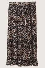 Load image into Gallery viewer, Leopard Pleated Skirt Neutral
