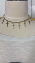 Load and play video in Gallery viewer, Rhinestones Choker With Crosses
