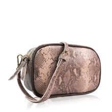 Load image into Gallery viewer, Snakeskin Crossbody Bag Black/White
