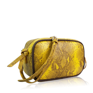 Snakeskin Crossbody Bag Mustard