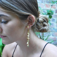 Load image into Gallery viewer, Gold Star Drop Earrings
