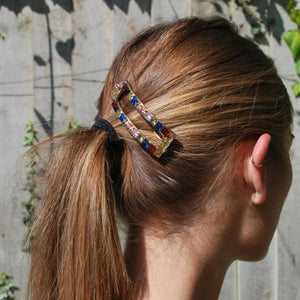 Rainbow Rectangle Hair Clip