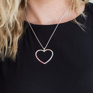 Silver plated heart necklace