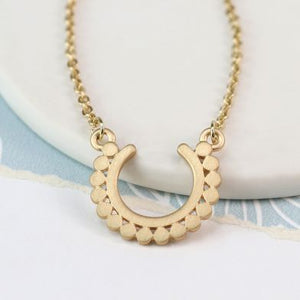 Boho Gold Dotty Hoop Necklace