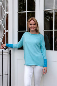 Luella Colour Block Blue Jumper