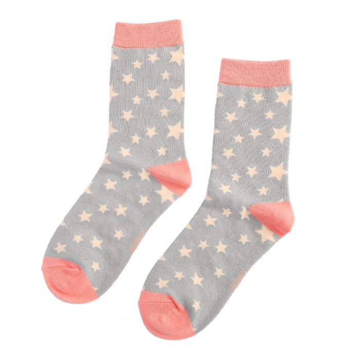 Stars Pastel Grey Socks