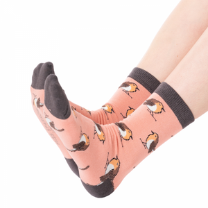 Robin Bamboo Socks Peach