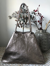 Load image into Gallery viewer, Bronze Italian Leather Shopper Tote
