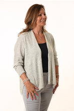 Load image into Gallery viewer, Light Grey Plain Cashmere And Wool Blend Cardigan
