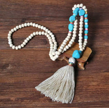 Load image into Gallery viewer, Long Beaded Tassel Necklace
