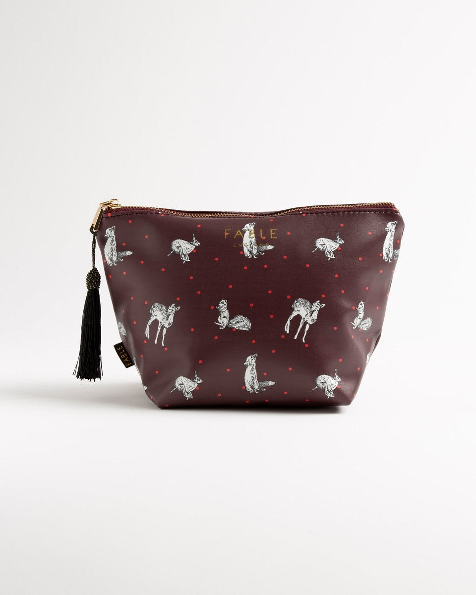 Large Cosmetic Bag Winter Animals