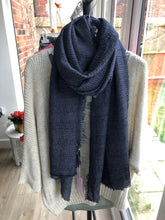 Load image into Gallery viewer, Sasha Plain Scarf Midnight Blue
