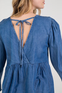 Denim Long Sleeve Top