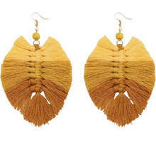 Load image into Gallery viewer, Macramé Boho Earrings (various colours)
