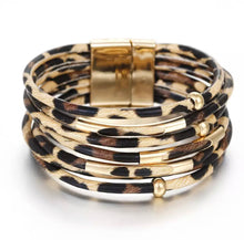 Load image into Gallery viewer, Leopard Multi Layer Bracelet With Magnetic Clasp
