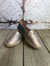 Load image into Gallery viewer, Blue And Gold Espadrilles
