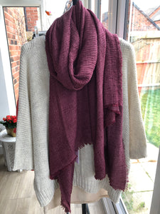 Sasha Plain Scarf Winter Berry