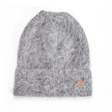 Load image into Gallery viewer, Angora Blend Beanie Hat Grey
