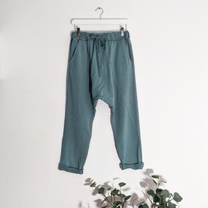 Low Crotch Cotton Jersey Joggers