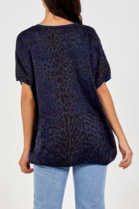 Silky Leopard Print Top