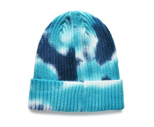 Load image into Gallery viewer, Blue Tie-Dye Beanie Hat
