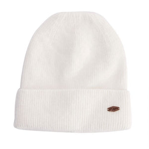 Angora Blend Beanie Hat Mustard