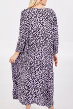 Load image into Gallery viewer, Suzi Leopard Print Midi Dress in Lilac
