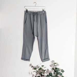 Low Crotch Cotton Jersey Joggers