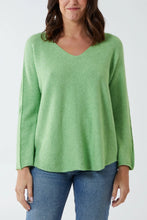 Load image into Gallery viewer, V Neck Soft Knit Pistachio Green
