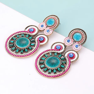 Venice Earrings (fuchsia, yellow, turquoise)