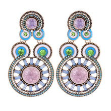 Load image into Gallery viewer, Venice Earrings (fuchsia, yellow, turquoise)
