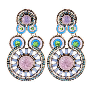 Venice Earrings (fuchsia, yellow, turquoise)