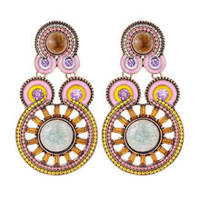 Load image into Gallery viewer, Venice Earrings (fuchsia, yellow, turquoise)
