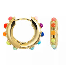 Load image into Gallery viewer, Rainbow Huggie Earrings
