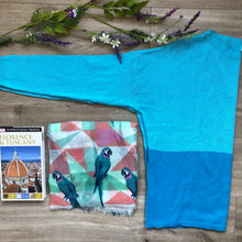 Load image into Gallery viewer, Turquoise Two-Tone Cotton Jumper
