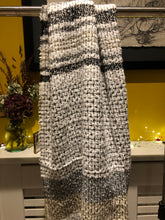 Load image into Gallery viewer, Grey/White Textured Blanket Scarf
