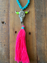 Load image into Gallery viewer, Long Beaded Tassel Necklace
