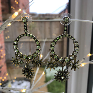 Vintage Stars Round Earrings