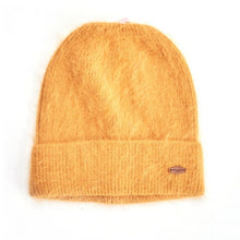 Load image into Gallery viewer, Angora Blend Beanie Hat Mustard
