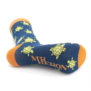 Mr Heron Green Turtles Socks