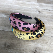 Load image into Gallery viewer, Raised Leopard Print Headbands (lilac, mustard, black, white)
