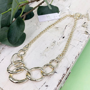 Chunky Links Necklace Silver