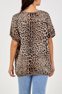 Silky Leopard Print Top