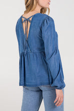 Load image into Gallery viewer, Denim Long Sleeve Top
