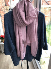 Load image into Gallery viewer, Sasha Plain Scarf Winter Rose
